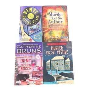 Cozy‎ Mystery Books Bundle Of 4 Christmas Catherine Bruns Ada Moncrieff + 2 More